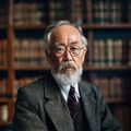 林朝石，历史学者，戴眼镜，学者形象，背景为档案室